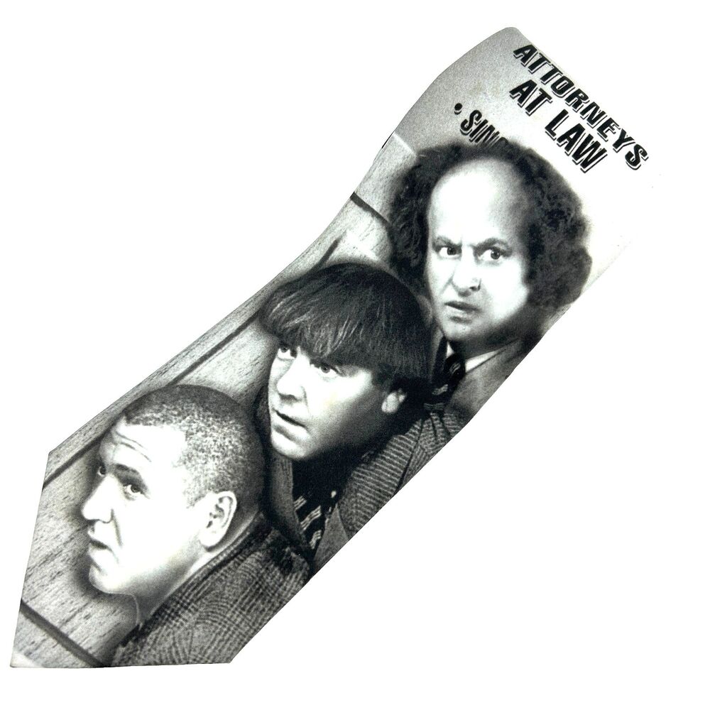 Ralph Marlin Three Stooges Mens Novelty Tie Dewey Cheatem Howe Attorneys